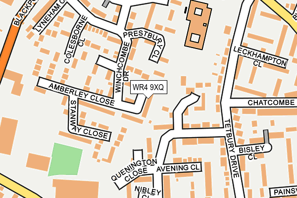 WR4 9XQ map - OS OpenMap – Local (Ordnance Survey)