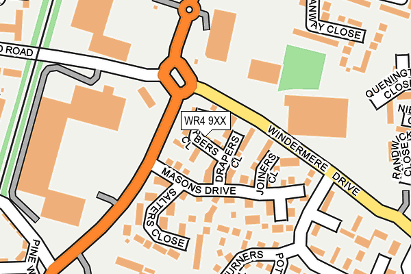 WR4 9XX map - OS OpenMap – Local (Ordnance Survey)