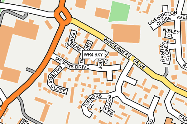 WR4 9XY map - OS OpenMap – Local (Ordnance Survey)