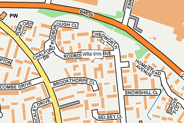 WR4 9YH map - OS OpenMap – Local (Ordnance Survey)