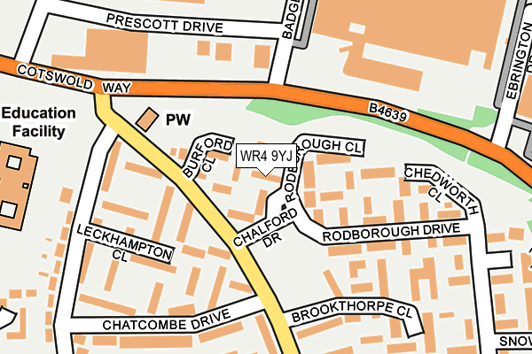 WR4 9YJ map - OS OpenMap – Local (Ordnance Survey)