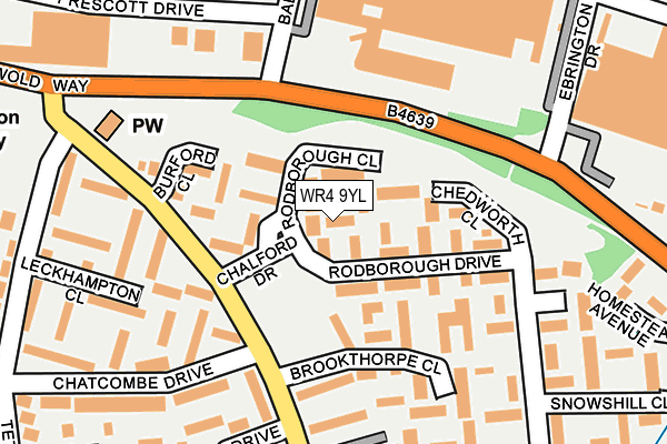 WR4 9YL map - OS OpenMap – Local (Ordnance Survey)