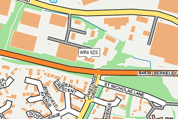 WR4 9ZS map - OS OpenMap – Local (Ordnance Survey)