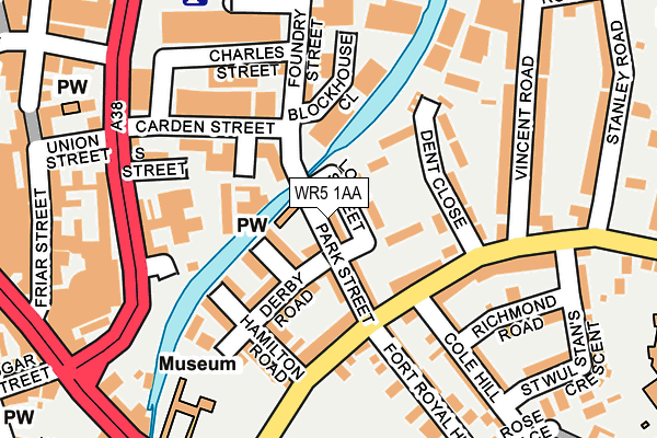 WR5 1AA map - OS OpenMap – Local (Ordnance Survey)