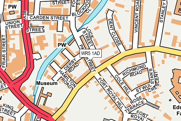 WR5 1AD map - OS OpenMap – Local (Ordnance Survey)