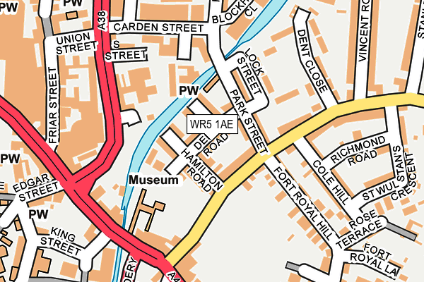 WR5 1AE map - OS OpenMap – Local (Ordnance Survey)