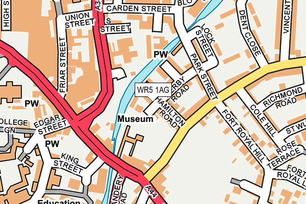 WR5 1AG map - OS OpenMap – Local (Ordnance Survey)