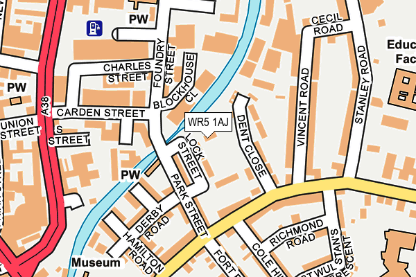 WR5 1AJ map - OS OpenMap – Local (Ordnance Survey)