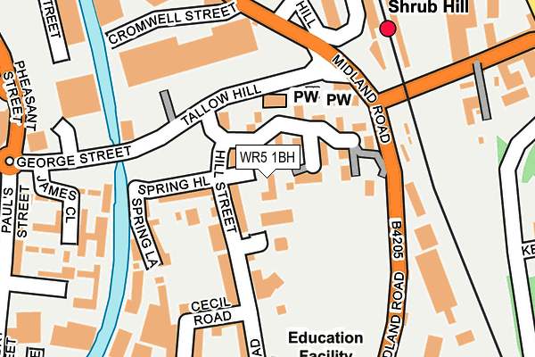 WR5 1BH map - OS OpenMap – Local (Ordnance Survey)
