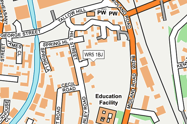 WR5 1BJ map - OS OpenMap – Local (Ordnance Survey)