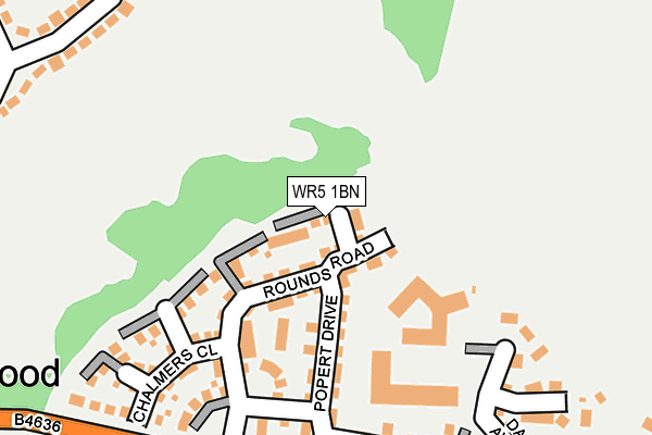 WR5 1BN map - OS OpenMap – Local (Ordnance Survey)