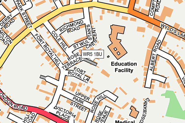 WR5 1BU map - OS OpenMap – Local (Ordnance Survey)