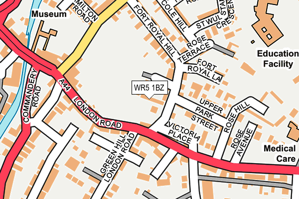 WR5 1BZ map - OS OpenMap – Local (Ordnance Survey)
