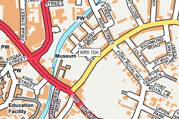 WR5 1DA map - OS OpenMap – Local (Ordnance Survey)