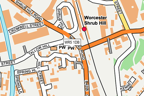 WR5 1DB map - OS OpenMap – Local (Ordnance Survey)