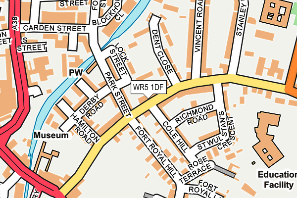 WR5 1DF map - OS OpenMap – Local (Ordnance Survey)