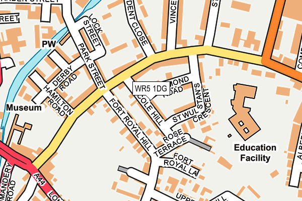 WR5 1DG map - OS OpenMap – Local (Ordnance Survey)