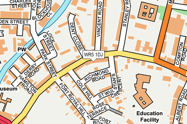 WR5 1DJ map - OS OpenMap – Local (Ordnance Survey)