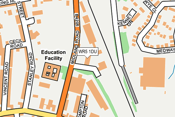 WR5 1DU map - OS OpenMap – Local (Ordnance Survey)