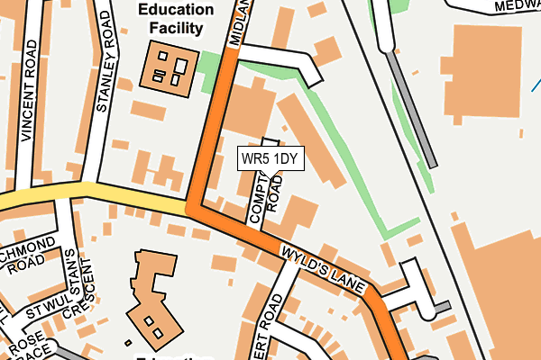 WR5 1DY map - OS OpenMap – Local (Ordnance Survey)