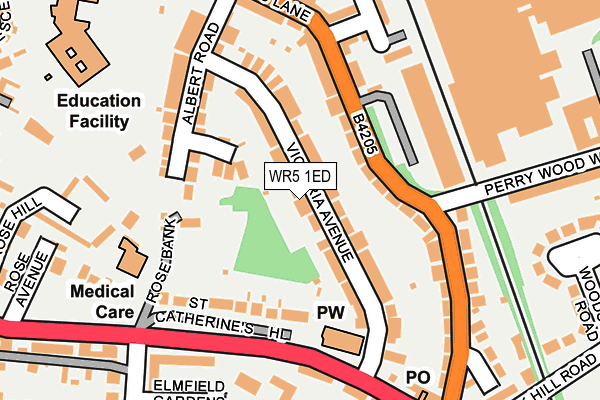 WR5 1ED map - OS OpenMap – Local (Ordnance Survey)