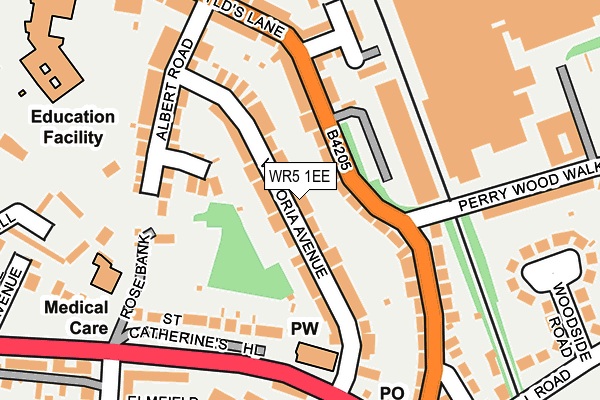 WR5 1EE map - OS OpenMap – Local (Ordnance Survey)