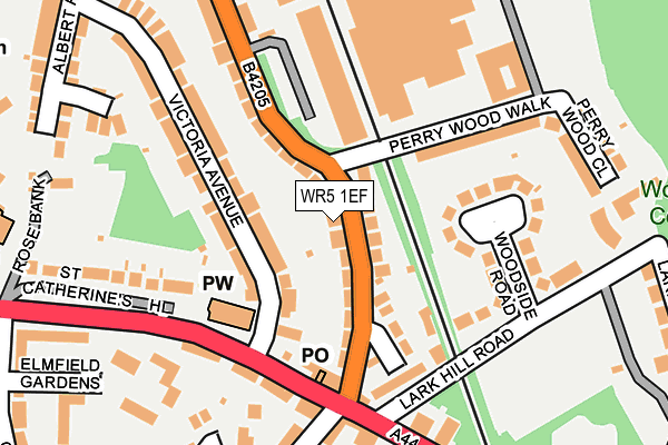 WR5 1EF map - OS OpenMap – Local (Ordnance Survey)