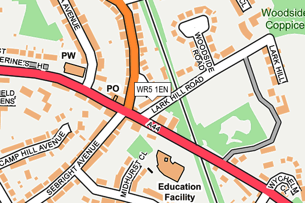 WR5 1EN map - OS OpenMap – Local (Ordnance Survey)