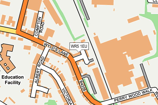 WR5 1EU map - OS OpenMap – Local (Ordnance Survey)