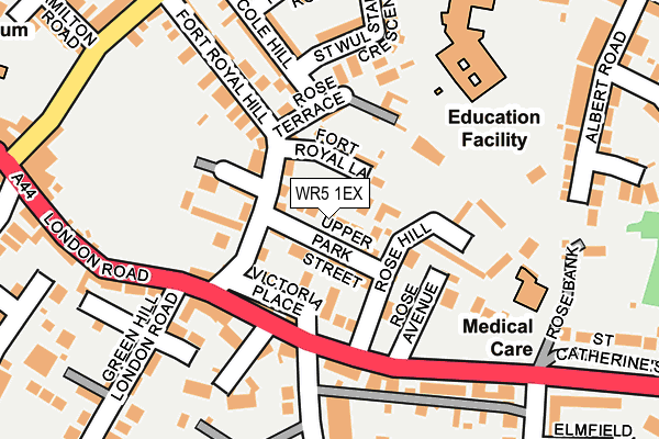 WR5 1EX map - OS OpenMap – Local (Ordnance Survey)