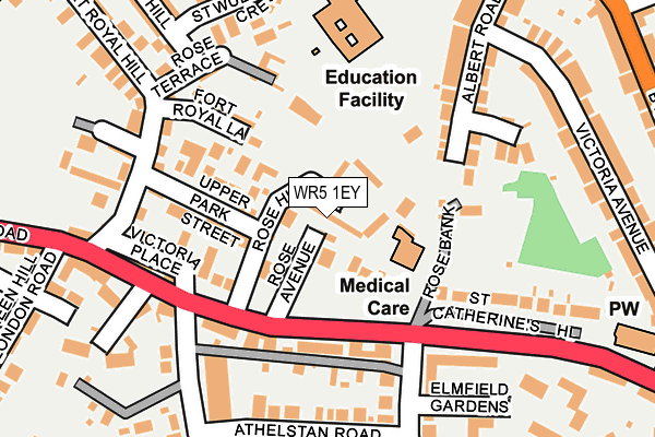 WR5 1EY map - OS OpenMap – Local (Ordnance Survey)