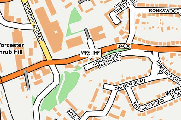 WR5 1HF map - OS OpenMap – Local (Ordnance Survey)