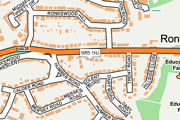 WR5 1HJ map - OS OpenMap – Local (Ordnance Survey)