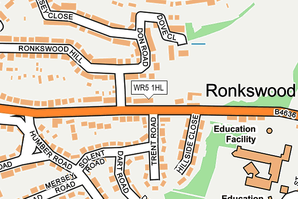 WR5 1HL map - OS OpenMap – Local (Ordnance Survey)