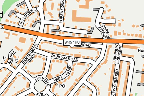 WR5 1HU map - OS OpenMap – Local (Ordnance Survey)