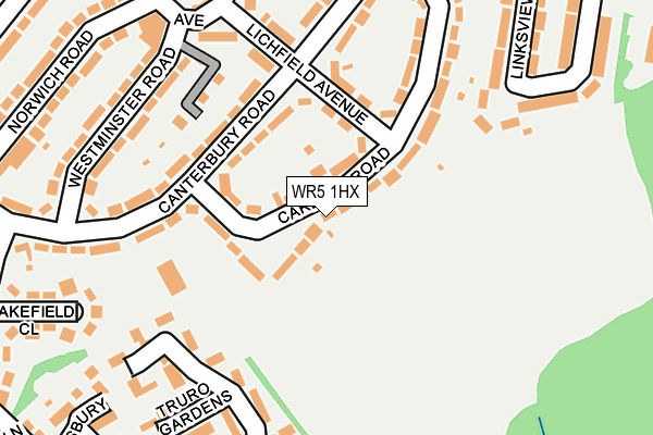 WR5 1HX map - OS OpenMap – Local (Ordnance Survey)