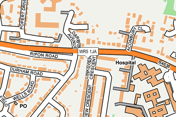 WR5 1JA map - OS OpenMap – Local (Ordnance Survey)