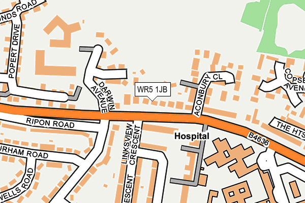 WR5 1JB map - OS OpenMap – Local (Ordnance Survey)