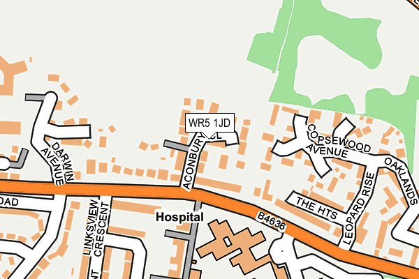 WR5 1JD map - OS OpenMap – Local (Ordnance Survey)