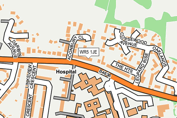 WR5 1JE map - OS OpenMap – Local (Ordnance Survey)