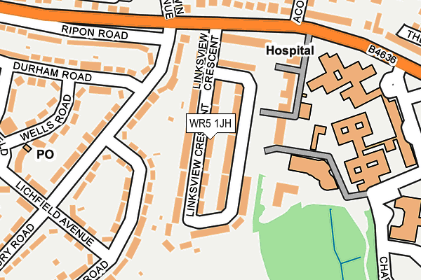 WR5 1JH map - OS OpenMap – Local (Ordnance Survey)