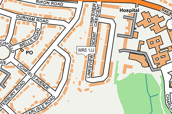 WR5 1JJ map - OS OpenMap – Local (Ordnance Survey)