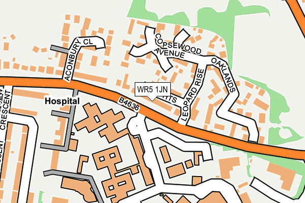 WR5 1JN map - OS OpenMap – Local (Ordnance Survey)