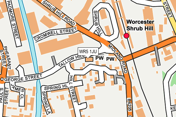 WR5 1JU map - OS OpenMap – Local (Ordnance Survey)