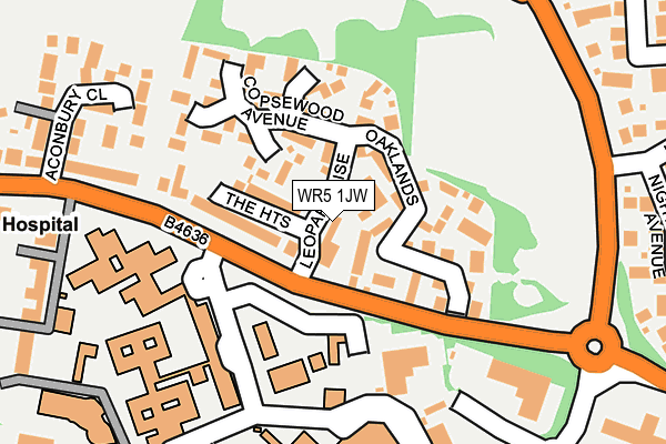 WR5 1JW map - OS OpenMap – Local (Ordnance Survey)