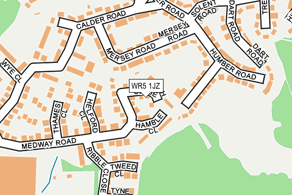 WR5 1JZ map - OS OpenMap – Local (Ordnance Survey)