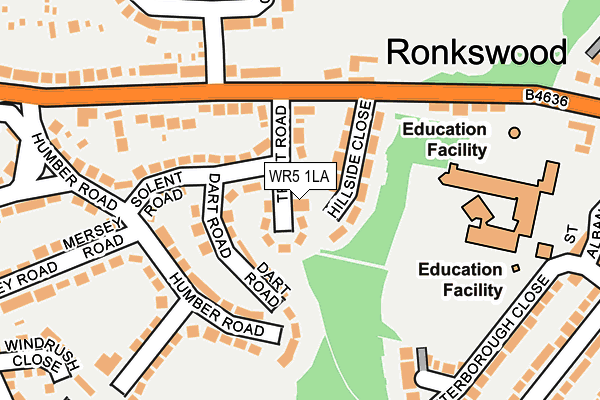 WR5 1LA map - OS OpenMap – Local (Ordnance Survey)