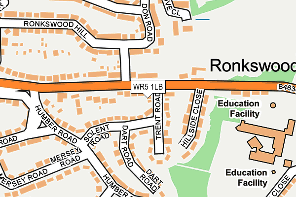 WR5 1LB map - OS OpenMap – Local (Ordnance Survey)