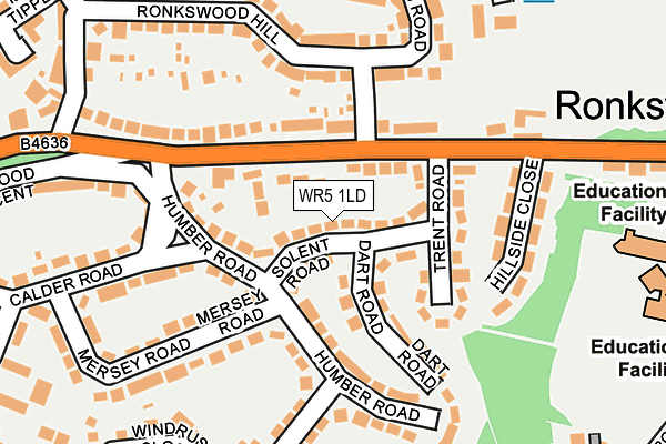WR5 1LD map - OS OpenMap – Local (Ordnance Survey)