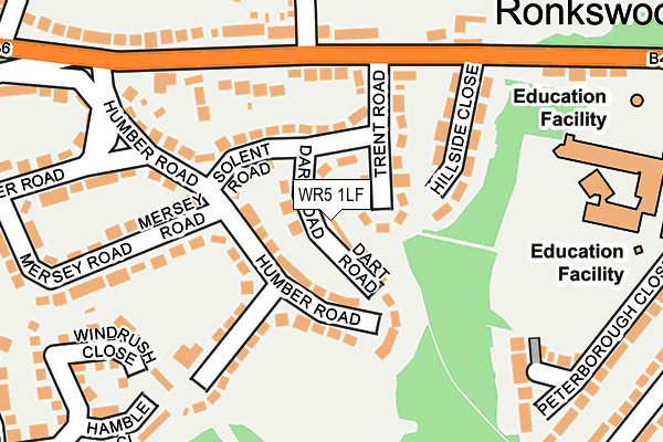 WR5 1LF map - OS OpenMap – Local (Ordnance Survey)